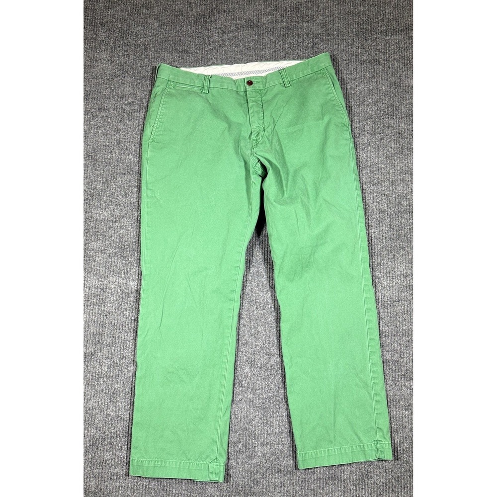 Polo Ralph Lauren Suffield Pants Mens 38x32 Green Cotton Twill Straight Chinos